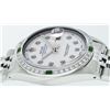 Image 7 : Rolex Mens Stainless Steel White Diamond & Emerald 36MM Datejust Wristwatch