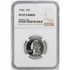 Image 1 : 1960 Proof Washington Quarter Coin NGC PF67 Cameo