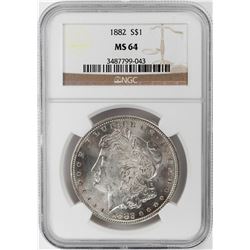 1882 $1 Morgan Silver Dollar Coin NGC MS64