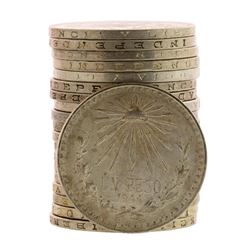 Roll of (20) Brilliant Uncirculated 1944 Mexico Un Peso Silver Coins