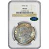 Image 1 : 1898 $1 Morgan Silver Dollar Coin NGC MS65 CAC Amazing Toning