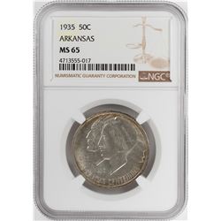 1935 Arkansas Centennial Commemorative Half Dollar Coin NGC MS65