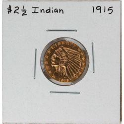 1915 $2 1/2 Indian Head Quarter Eagle Gold Coin