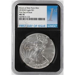 2018-W $1 American Silver Eagle Coin NGC MS70 First Day of Issue