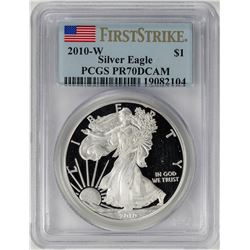 2010-W $1 Proof American Silver Eagle Coin PCGS PR70DCAM First Strike