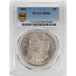 1882 $1 Morgan Silver Dollar Coin PCGS MS66