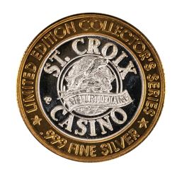 .999 Fine Silver St. Croix Casino Turtle Lake $10 Limited Edition Gaming Token