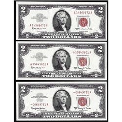 Lot of 1963 & 1963A & 1963A Star $2 Legal Tender Notes
