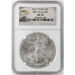 2012 $1 American Silver Eagle Coin NGC MS70 First Releases