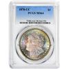 Image 1 : 1878-CC $1 Morgan Silver Dollar Coin PCGS MS64 Amazing Toning