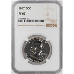 1957 Proof Franklin Half Dollar Coin NGC PF67