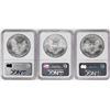 Image 2 : Lot of (3) 2006 $1 American Silver Eagle Coins NGC MS69 Early Releases