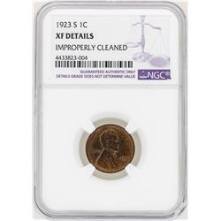 1923-S Lincoln Wheat Penny Coin NGC XF Details