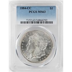 1884-CC $1 Morgan Silver Dollar Coin PCGS MS63