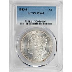 1883-S $1 Morgan Silver Dollar Coin PCGS MS61