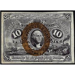 March 3, 1863 Ten Cents Second Issue Fractional Currency Note