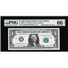 Image 1 : 1969 $1 Federal Reserve Note Mismatch Serial Number ERROR PMG Gem Uncirculated 66EPQ