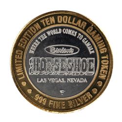 .999 Fine Silver Horseshoe Las Vegas, Nevada $10 Limited Edition Gaming Token