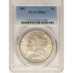 1883 $1 Morgan Silver Dollar Coin PCGS MS63