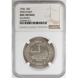 1936 Wisconsin Centennial Commemorative Half Dollar Coin NGC UNC Details