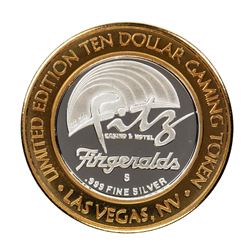 .999 Silver Fitzgeralds Casino & Hotel Las Vegas, NV $20 Limited Edition Gaming Token
