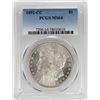 Image 1 : 1891-CC $1 Morgan Silver Dollar Coin PCGS MS64