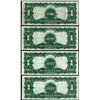 Image 2 : Lot of (4) Consecutive 1899 $1 Black Eagle Silver Certificate Note