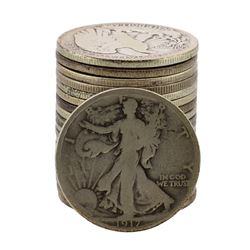 Roll of (20) Assorted Date 1929 and Earlier Walking Liberty Half Dollar Coins