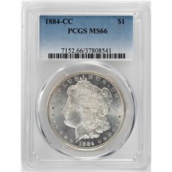 1884-CC $1 Morgan Silver Dollar Coin PCGS MS66