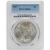 Image 1 : 1927 $1 Peace Silver Dollar Coin PCGS MS63