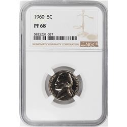 1960 Proof Jefferson Nickel Coin NGC PF68