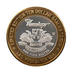 .999 Silver Flamingo Hilton Las Vegas, Nevada $10 Casino Limited Edition Gaming Token