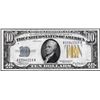 Image 1 : 1934A $10 North Africa WWII Emergency Issue Silver Certificate Note