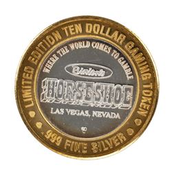 .999 Fine Silver Horseshoe Las Vegas, Nevada $10 Limited Edition Gaming Token