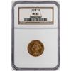 Image 1 : 1874 $3 Indian Princess Head Gold Coin NGC MS61