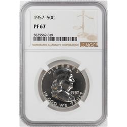 1957 Proof Franklin Half Dollar Coin NGC PF67