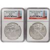 Image 1 : Lot of (2) 2011-S $1 American Silver Eagle Coins NGC MS70