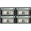 Image 1 : (4) Consecutive 1957B $1 Silver Certificate STAR Notes PMG Superb Gem Unc. 68PPQ