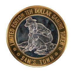 .999 Silver Sam's Town Las Vegas Nevada $10 Casino Limited Edition Gaming Token