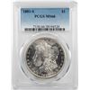 Image 1 : 1881-S $1 Morgan Silver Dollar Coin PCGS MS66