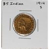 Image 1 : 1914-S $5 Indian Head Half Eagle Gold Coin