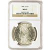 Image 1 : 1881-S $1 Morgan Silver Dollar Coin NGC MS65