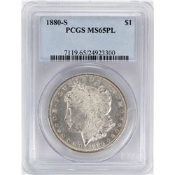 1880-S $1 Morgan Silver Dollar Coin PCGS MS65PL