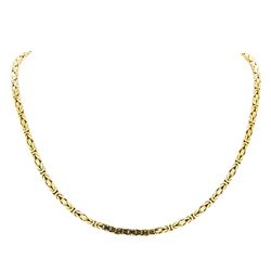 14KT Yellow Gold Square Byzantine Chain - 24"