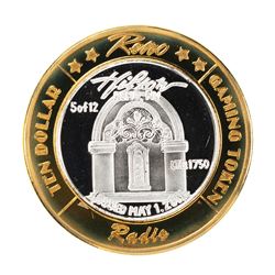 .999 Silver Hilton Reno, Nevada $10 Casino Limited Edition Gaming Token