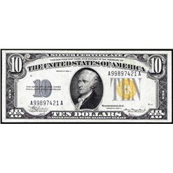 1934A $10 North Africa WWII Emergency Issue Silver Certificate Note
