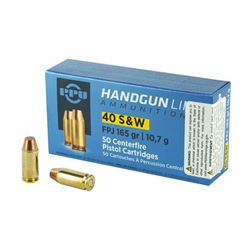 PPU 40SW FPJ 165GR 500 Rds