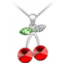 Austrian Crystal with Swarovski Elements - Cherries-Red