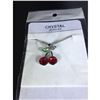 Image 3 : Austrian Crystal with Swarovski Elements - Cherries-Red