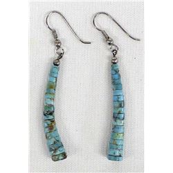 Native American Navajo Silver Turquoise Earrings